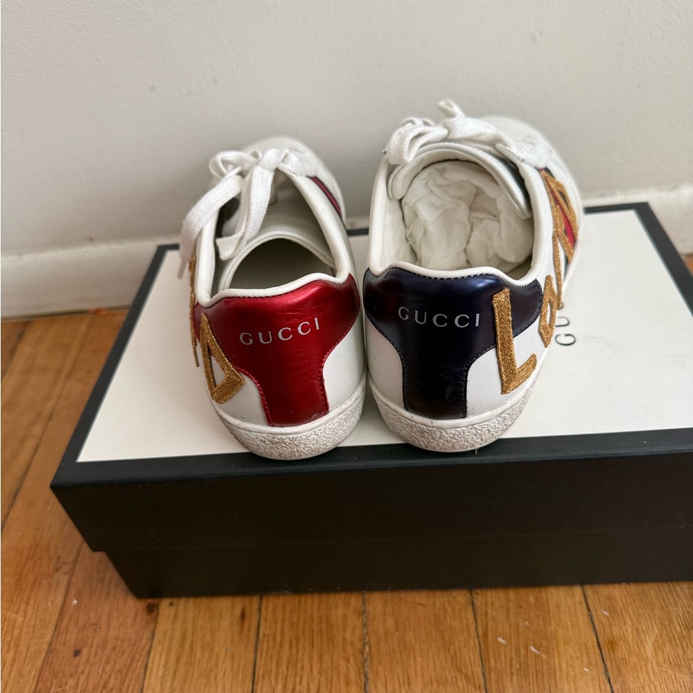 Gucci women’s  White and Red Sneakers